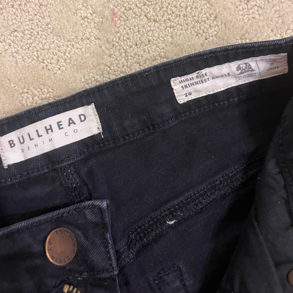Black Ripped High Rise Skinny Jean - Picture 2 of 3